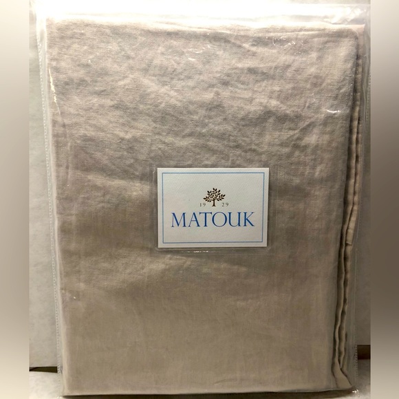Matouk Porto King Linen Oat Sham - Picture 1 of 2